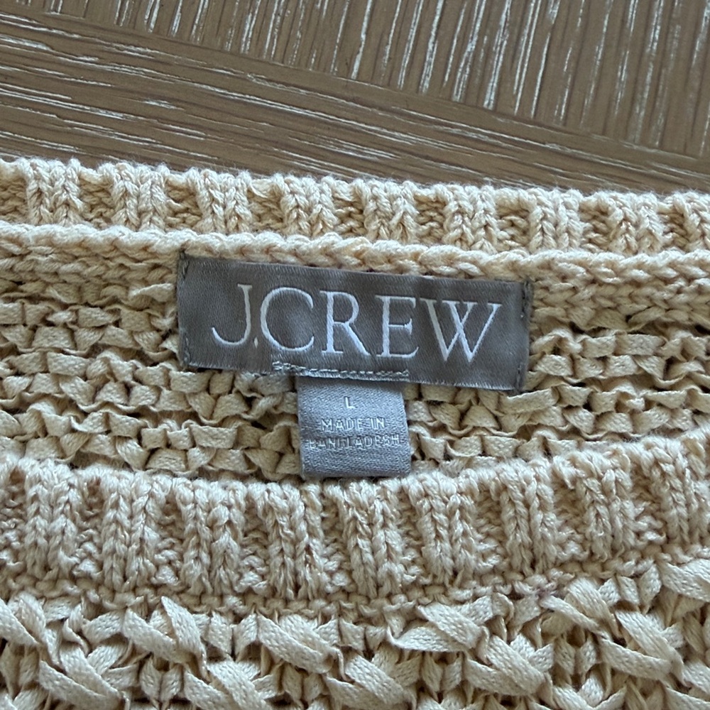 J. Crew Textured Knit Tank Top - Beige L - Picture 2 of 3
